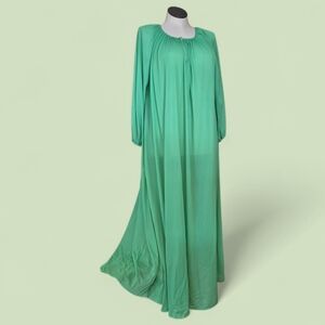 Vintage 60s Green Nylon Night Gown